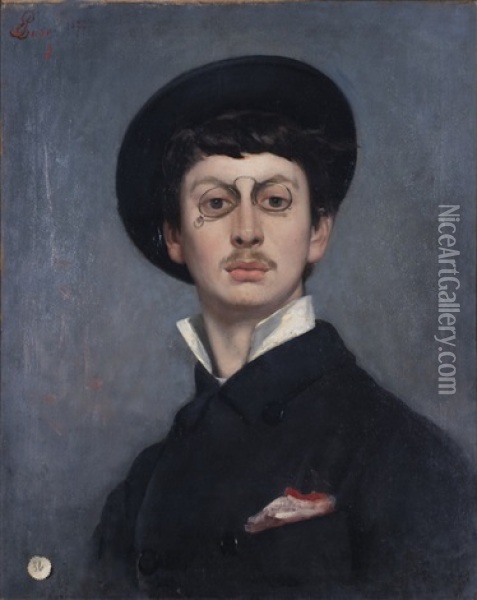 Portrait D'un Homme Aux Besicles Oil Painting - Edmond Jean de Pury