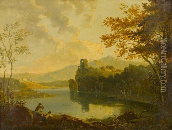 Llyn Peris And Dolbadarn Castle Oil Painting - Richard Wilson