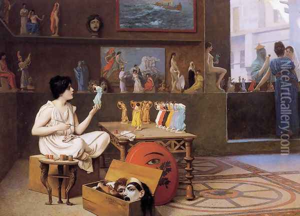 Painting Breathes Life Into Sculpture Ii Oil Painting - Jean-Leon Gerome