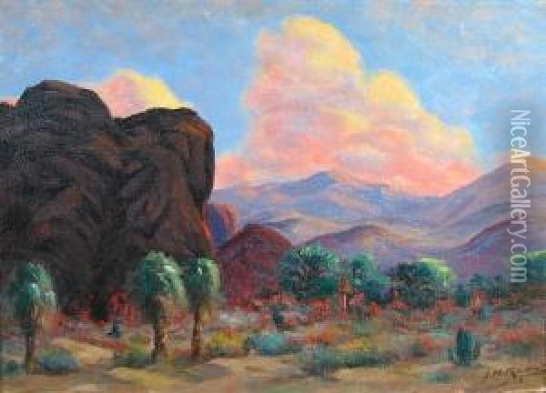 In Andreas Canyon Oil Painting - John Henry Ramm