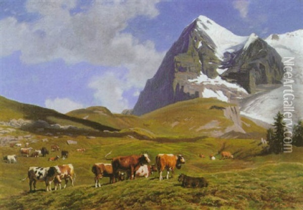 Die Jungfrau Oil Painting - Albert Lugardon