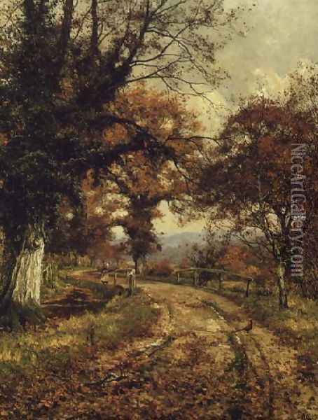 The Autumn Road Oil Painting - Edward Wilkins Waite