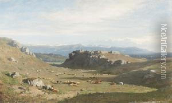 Gebirgslandschaft. Oil Painting - Pierre Thuillier