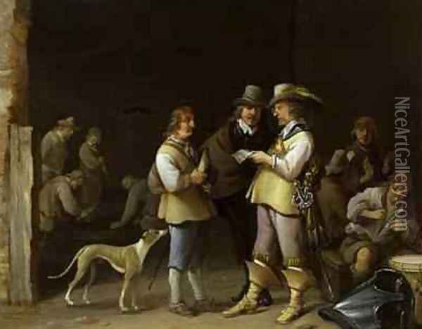 A Guardroom Interior Oil Painting - Anthonie Palamedesz