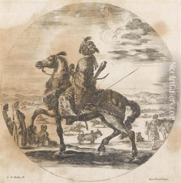Horseman Oil Painting - Stefano della Bella
