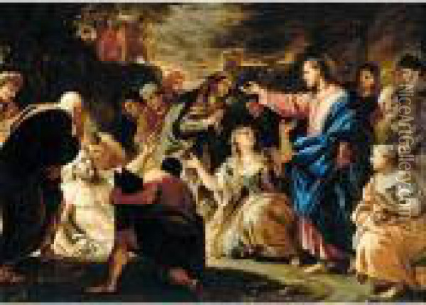The Raising Of Lazarus Oil Painting - Luca Giordano