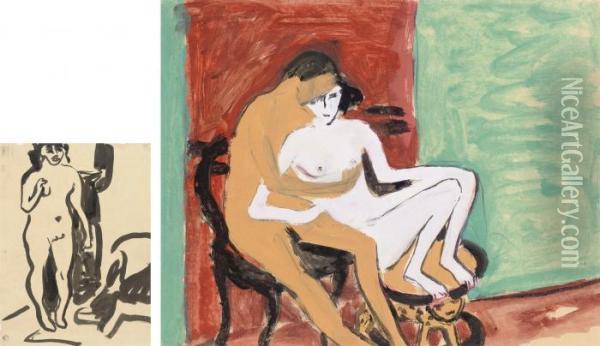 Liebespaar, Or Junges Paar Oil Painting - Ernst Ludwig Kirchner