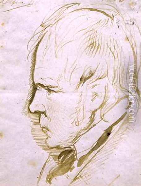 Portrait Sketch of Sir Walter Scott 1771-1832 Oil Painting - Sir Edwin Henry Landseer
