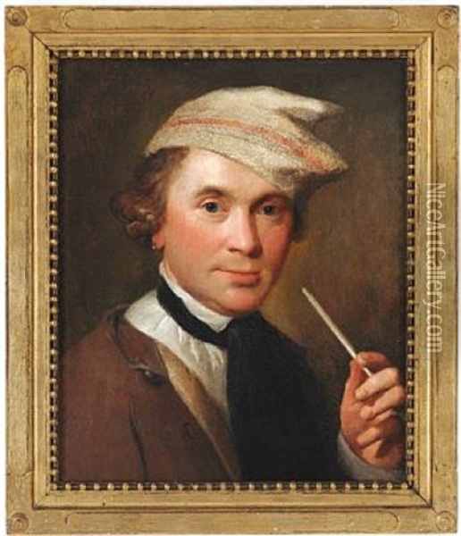 Postkorer Mellem Kobenhavn Og Hamborg Jorgen Madsen Brondsted (1724-1787) Oil Painting - Jens Juel