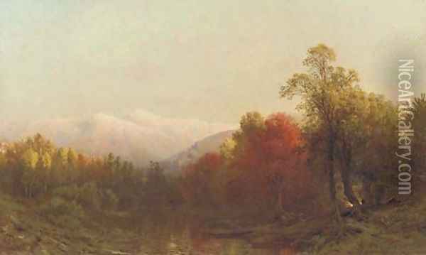 Autumn in the White Mountains Near Jefferson Village Oil Painting - Aaron Draper Shattuck