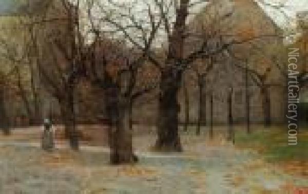 Herbstliche Baume Im Park Oil Painting - Adolf Kaufmann