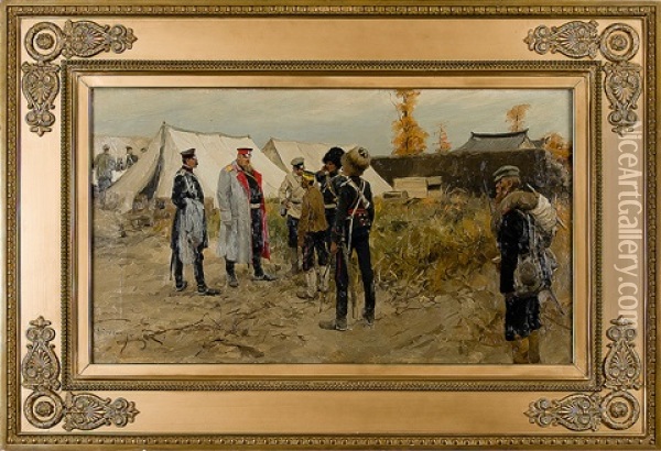 Scene From The Russo-japanese War Oil Painting - Ivan Alekseevich Vladimirov