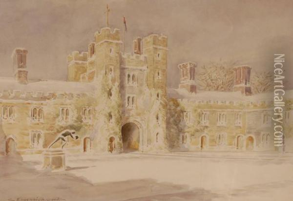 Castle Gatehouse Oil Painting - Charles Essenhigh Corke