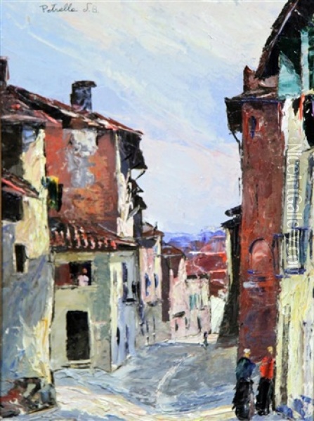 Pinerolo Oil Painting - Vittorio Petrella Da Bologna