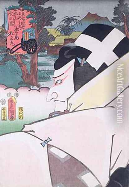 Matsumoto Koshiro V in the role of Matsuomaru Oil Painting - Utagawa Kunisada