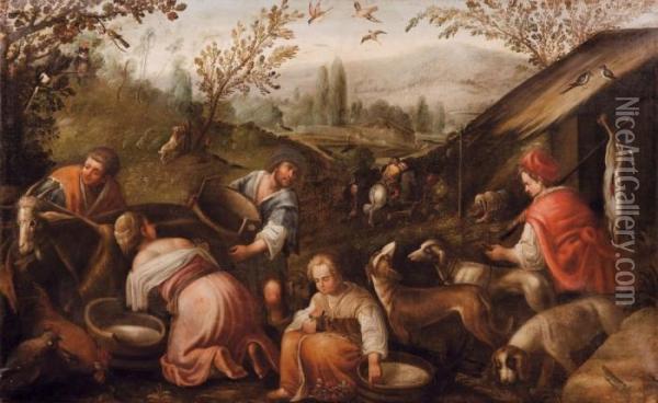Allegoria Dell'autunno Oil Painting - Gerolamo Ponte Da Bassano