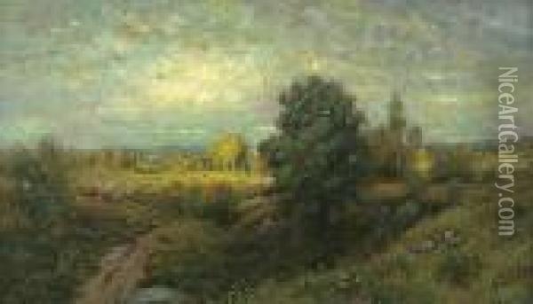 Sun Breaking Through The Clouds Oil Painting - Alexander Helwig Wyant
