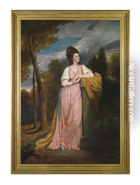 Portrait Of Lady Elizabeth Capell, Lady Monson (1755-1834) Oil Painting - George Romney