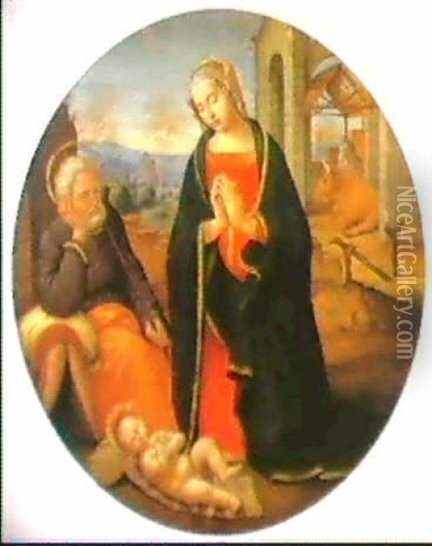 Adoration De L'enfant Jesus Oil Painting - Sebastiano di Bartolo Mainardi