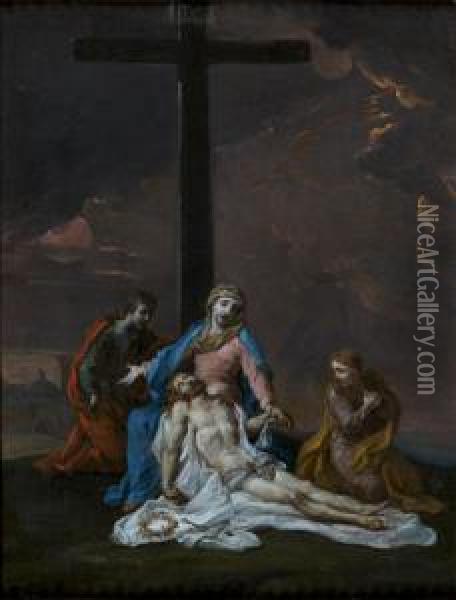 La Deploration Du Christ Oil Painting - Paolo Monaldi