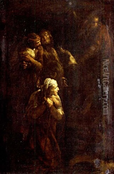 Figuren In Nachtlicher Beleuchtung Oil Painting - Leonard Bramer