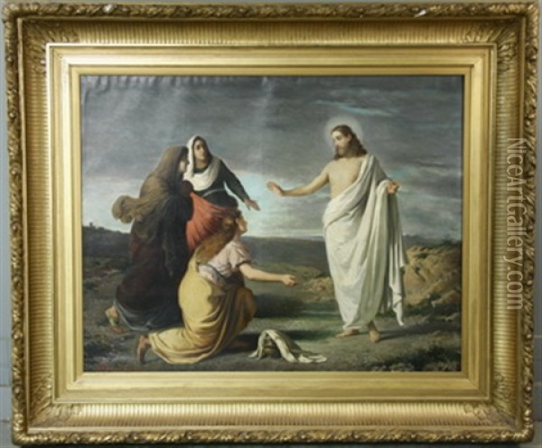 Christ And The Three Marys Oil Painting - Guerrino Guardabassi