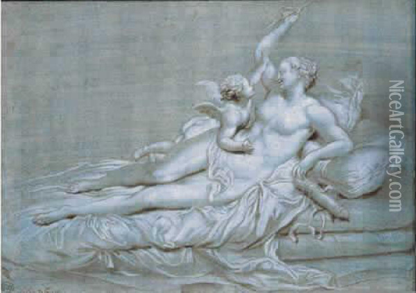 Venus Desarmant L'amour Oil Painting - Jean Antoine Julien de Parme