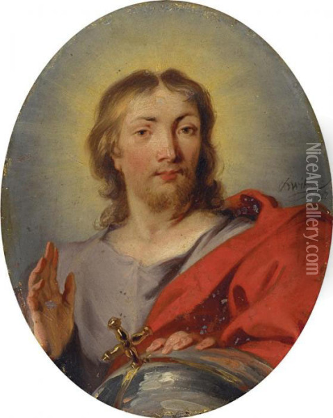 Christus Als Salvatormundi Oil Painting - Jacob de Wit