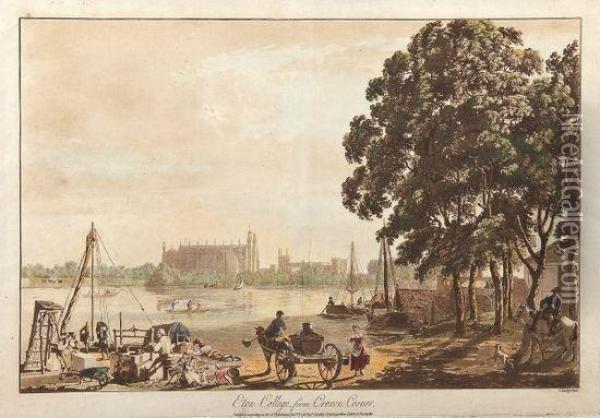 Eton College From Crown Corner Oil Painting - Paul Sandby