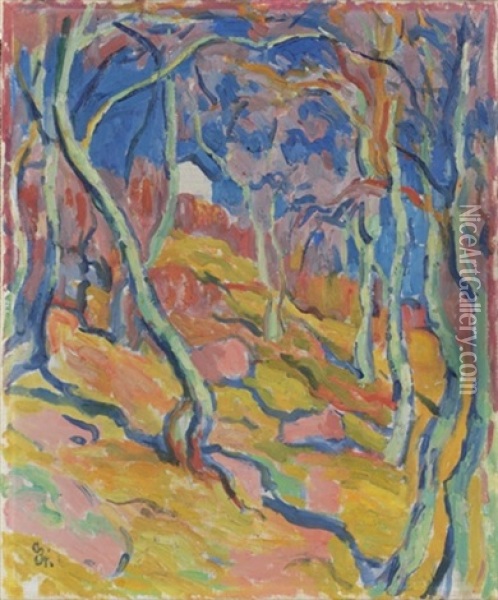 Paesaggio Di Bregaglia Oil Painting - Giovanni Giacometti