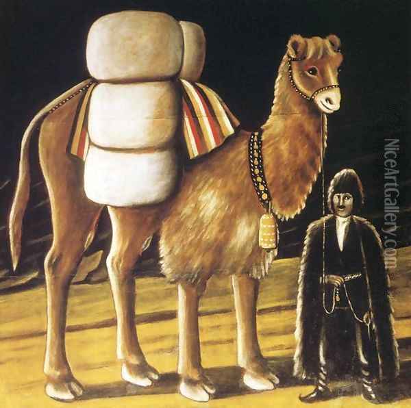 Tatar Camel Driver Oil Painting - Niko Pirosmanashvili