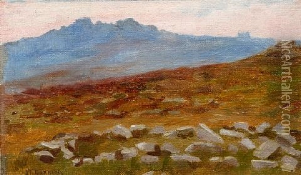 Hut Circles, Great Miston Oil Painting - John Thomsen Dunning