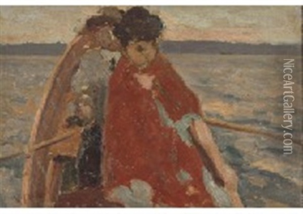 Rowing Oil Painting - Yasushi Tanaka