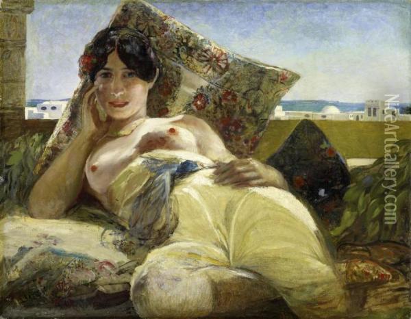 Odalisk Oil Painting - Edwin Lord Weeks