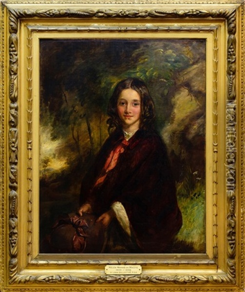 Portrait Of Helen Wahab Or Macfie Oil Painting - John Ballantyne