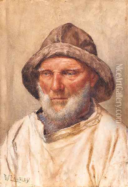 A Newlyn Fisherman Oil Painting - Walter Langley