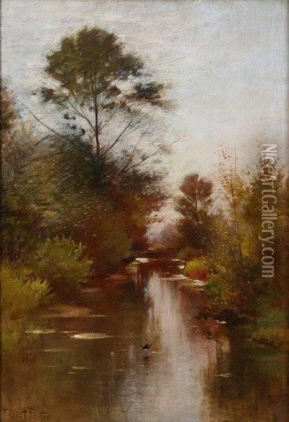 Creek In Autumn Oil Painting - Ernest Parton