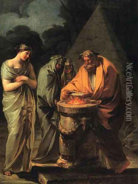 Sacrifice to Vesta Oil Painting - Francisco De Goya y Lucientes