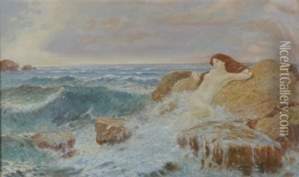 Sea Nymph Oil Painting - Benes (Benesch) Knuepfer