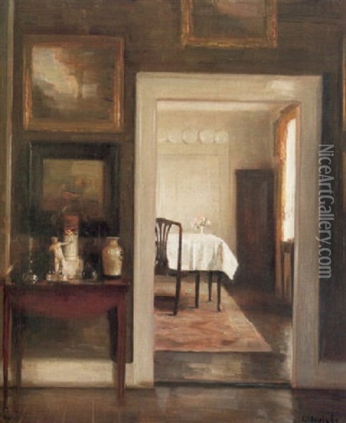Interior I Dagsljus Oil Painting - Carl Vilhelm Holsoe