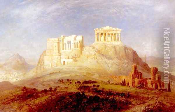 The Acropolis, Athens Oil Painting - Ernst Carl Eugen Koerner
