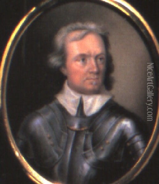 Portrait Of Oliver Cromwell Oil Painting - Henry Bone