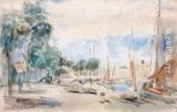 Le Port De La Rochelle Oil Painting - Albert Lebourg