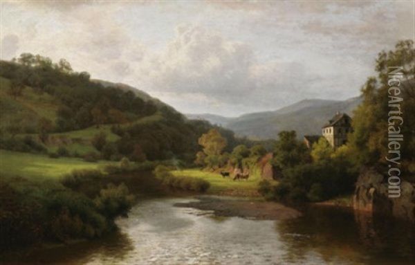 An Der Wied Oil Painting - Wilhelm Bode