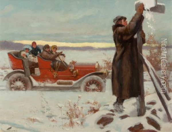 Finding The Way Home Oil Painting - Charles Chase Emerson