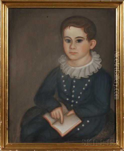 Portrait Of George Morillo Bartol, 
Aged 6 Years 7months. Oil Painting - Suzzana Paine