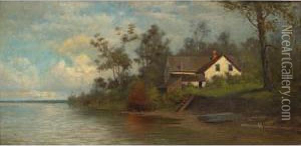 Keyport, New Jersey 1883 Oil Painting - Francis Augustus Silva