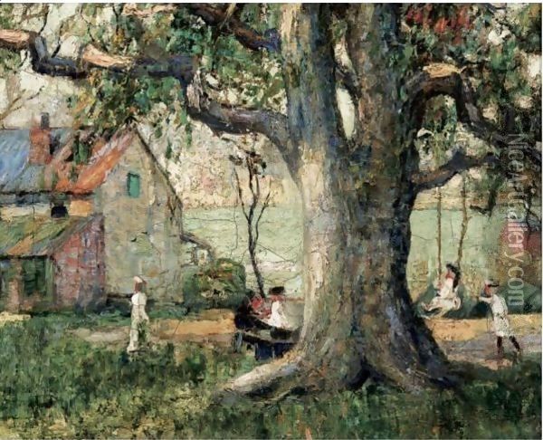 Summer Afternoon Oil Painting - Ernest Lawson