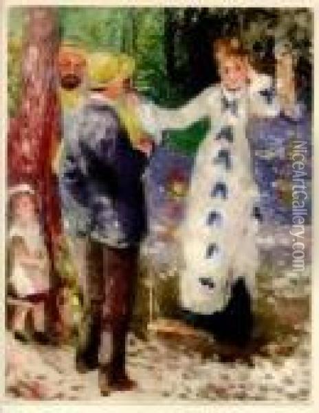 Title: La Balancoire Oil Painting - Pierre Auguste Renoir