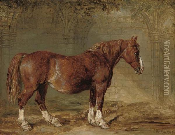 A Suffolk Punch Oil Painting - James Ward